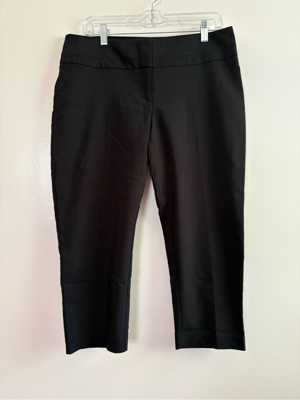 Apt. 9 The Torie Capri Dress Pants Black Stretch Mid Rise Size 10